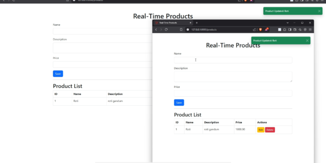 CRUD Realtime Laravel 11 dengan Pusher – Source Code Gratis!